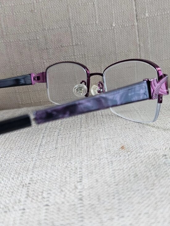 Bulova Women Eyeglasses Frame Half Rim VIOLET Eyewear HOTCHKISS Glasses only